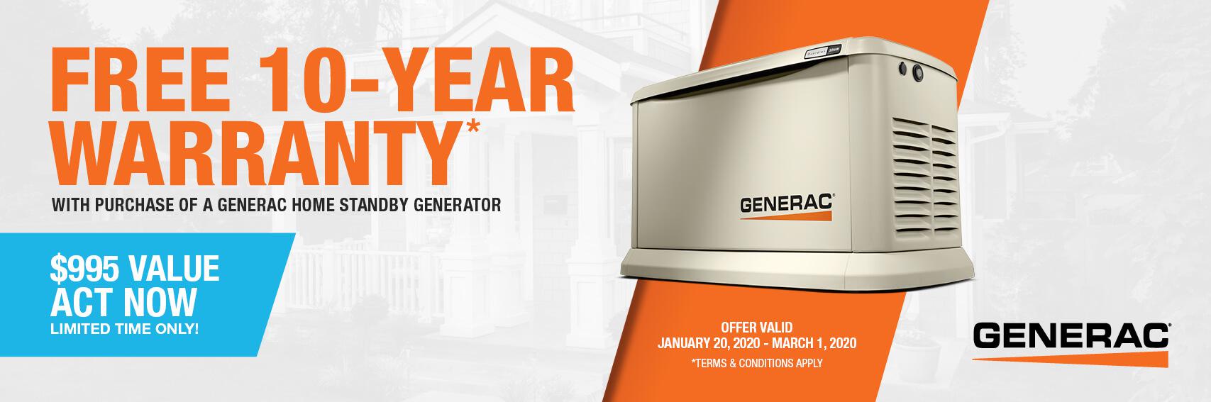 Homestandby Generator Deal | Warranty Offer | Generac Dealer | Springfield, VA